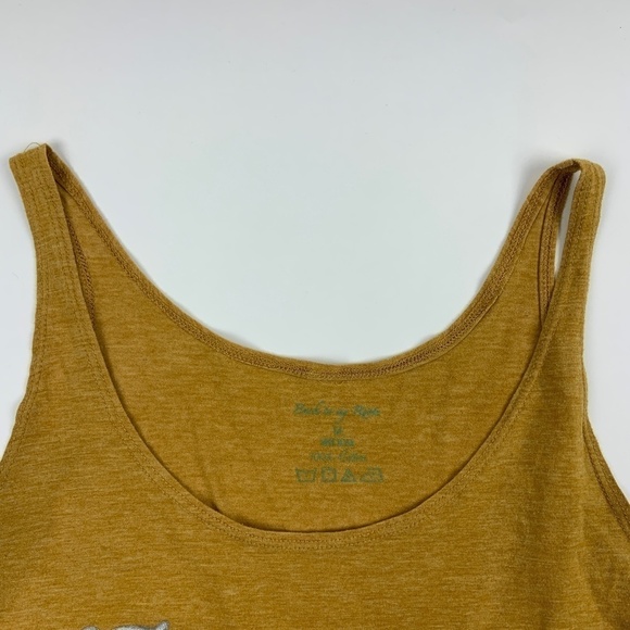 Back To My Roots Tank Top Womens Medium Yellow Silver - Picture 3 of 7